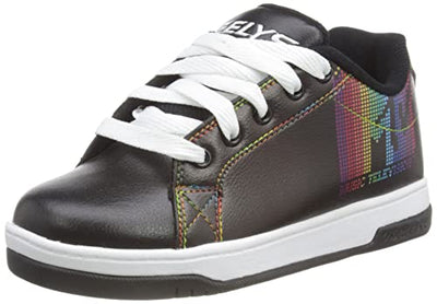 HEELYS Girl's Split MTV (Big Kid/Adult) Black/White/Rainbow 11 Women's M