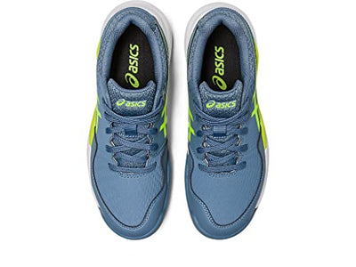 ASICS Boy's Gel-Resolution 9 GS (Little Kid/Big Kid) Steel Blue/Hazard Green 6.5 Big Kid M