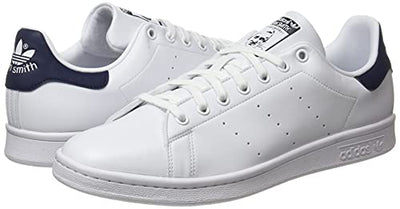 adidas Originals Men's Stan Smith Gymnastics Shoe, FTWR White FTWR White Collegiate Navy, 8.5