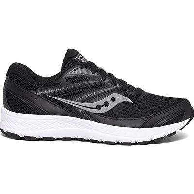 Saucony Men's Cohesion 13 Walking Shoe, Black | White, 7.5 M US