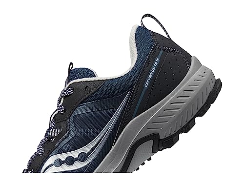 Saucony Men's Excursion TR16 Trail Running Shoe, Navy/Silver, 13 Wide