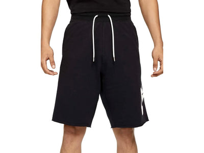 Nike Mens Aw77 French Terry Alumni Shorts (Black/White, XLarge)