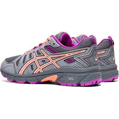 ASICS Kid's Gel-Venture 7 Grade School Running Shoes, 4, Metropolis/Black