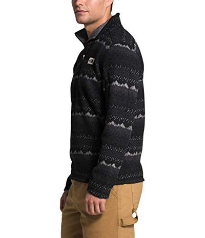 THE NORTH FACE Men's Gordon Lyons ¼ Zip Pullover, TNF Black Landscape Print, X-Large