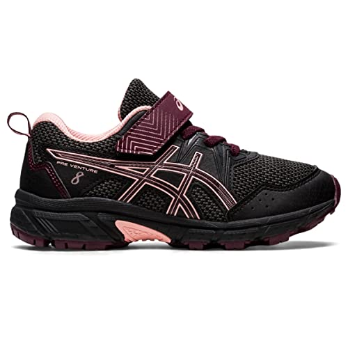 ASICS Kid's PRE Venture 8 Pre-School Running Shoes, K13, Black/DEEP Mars