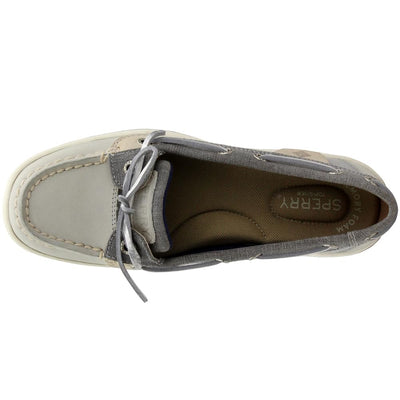 Sperry Womens Angelfish Linen Boat Flats Casual - Grey - Size 8.5 B