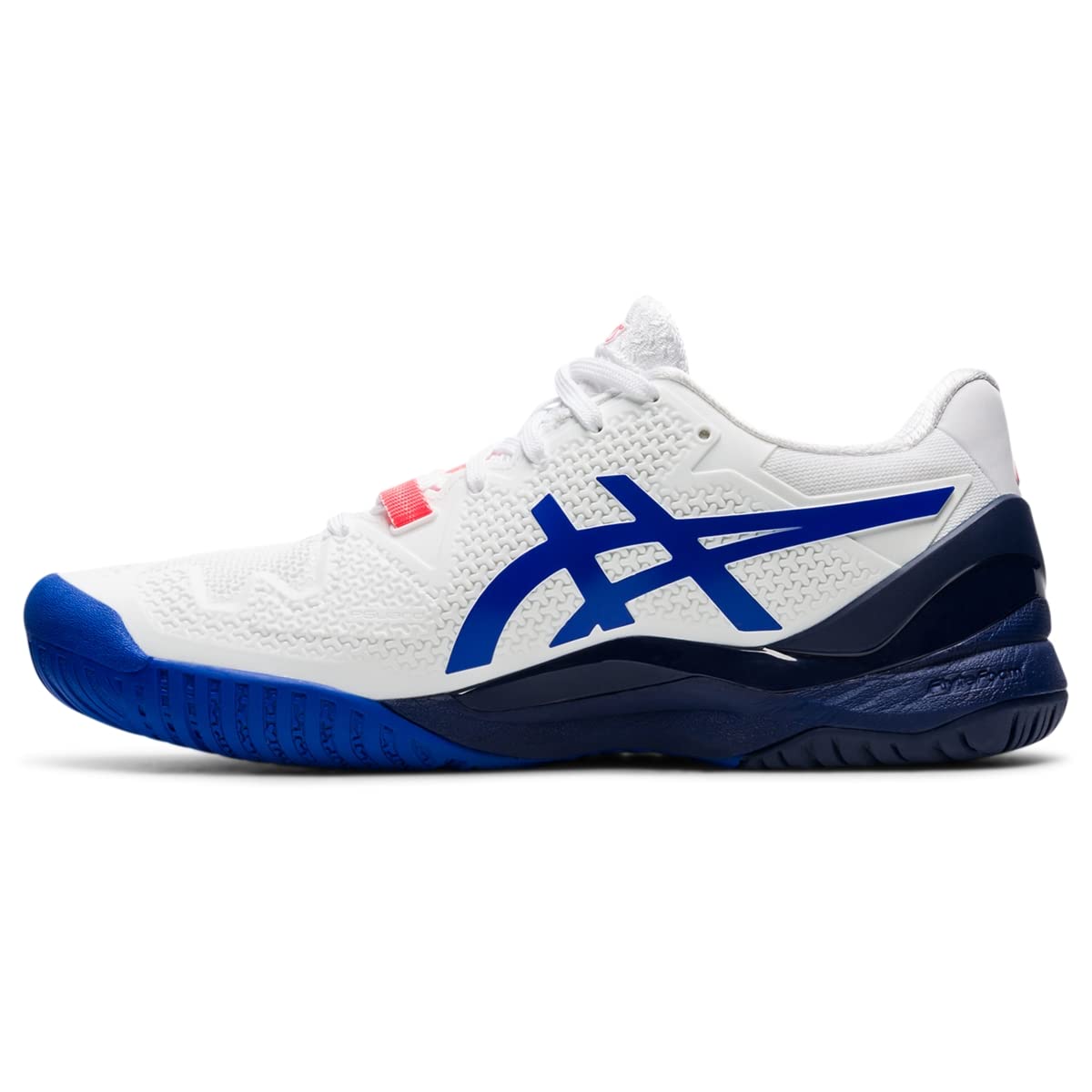 ASICS Gel-Resolution 8 White/Lapis Lazuli Blue 8.5 D - Wide