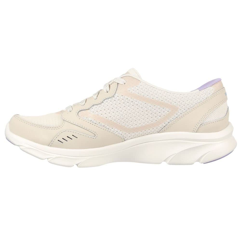 Skechers Women's Relaxed Fit D'Lux Comfort - Plenty Success Sneakers 8 Natural