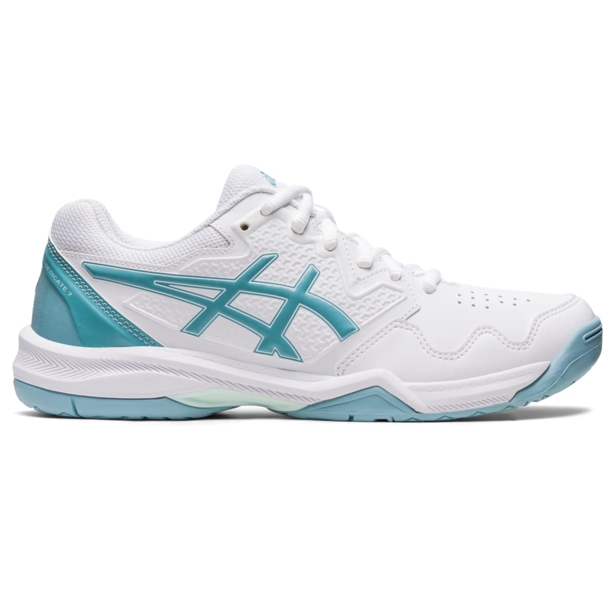 ASICS Women's Gel-Dedicate 7 Tennis Shoes 5.5 White/Smoke Blue