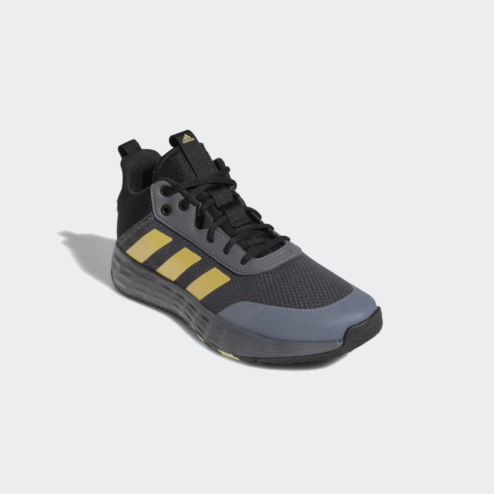 adidas Men's Ownthegame Basketball Shoe 10 Grey Five/Matte Gold/Core Black