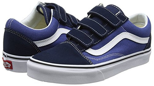 Vans Unisex U Old Skool V Sneaker, Blue(Dress Blues/True Navy(Suede/Canvas), 7.5 US Men