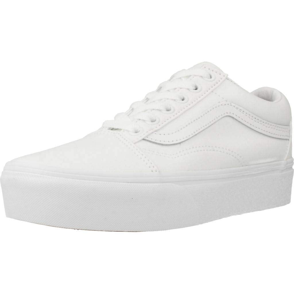 Vans Mens Old Skool Platform True White Size 4