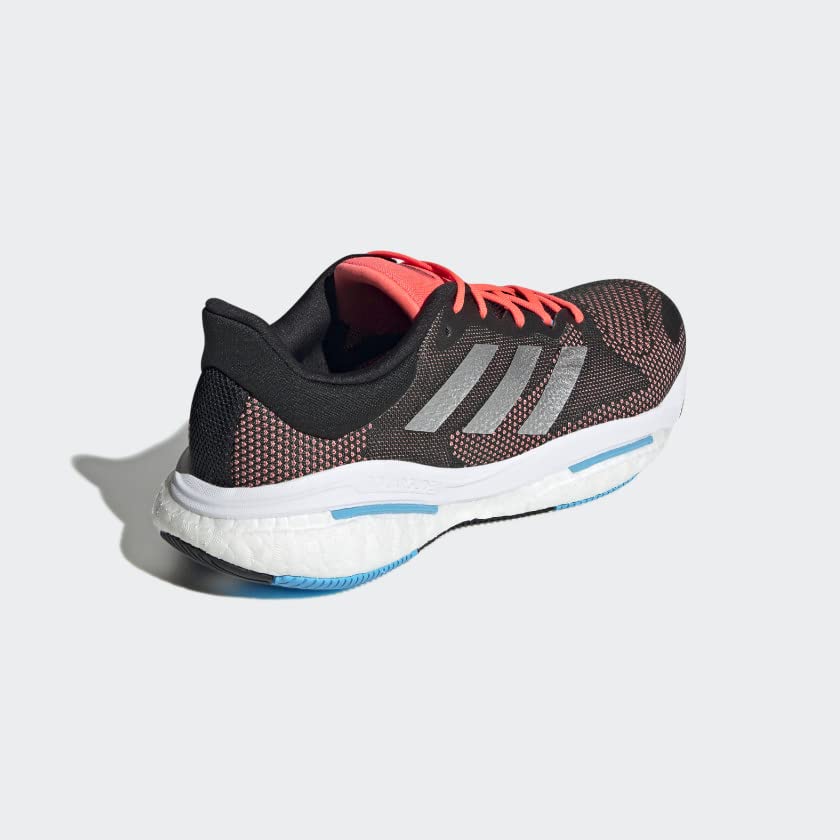 adidas Men's Solarglide 5 Sneaker 8 Carbon/Silver Metallic/Turbo