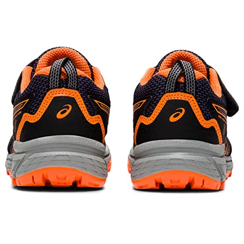 ASICS Kid's PRE Venture 8 Pre-School Running Shoes, 2.5, Black/Shocking Orange