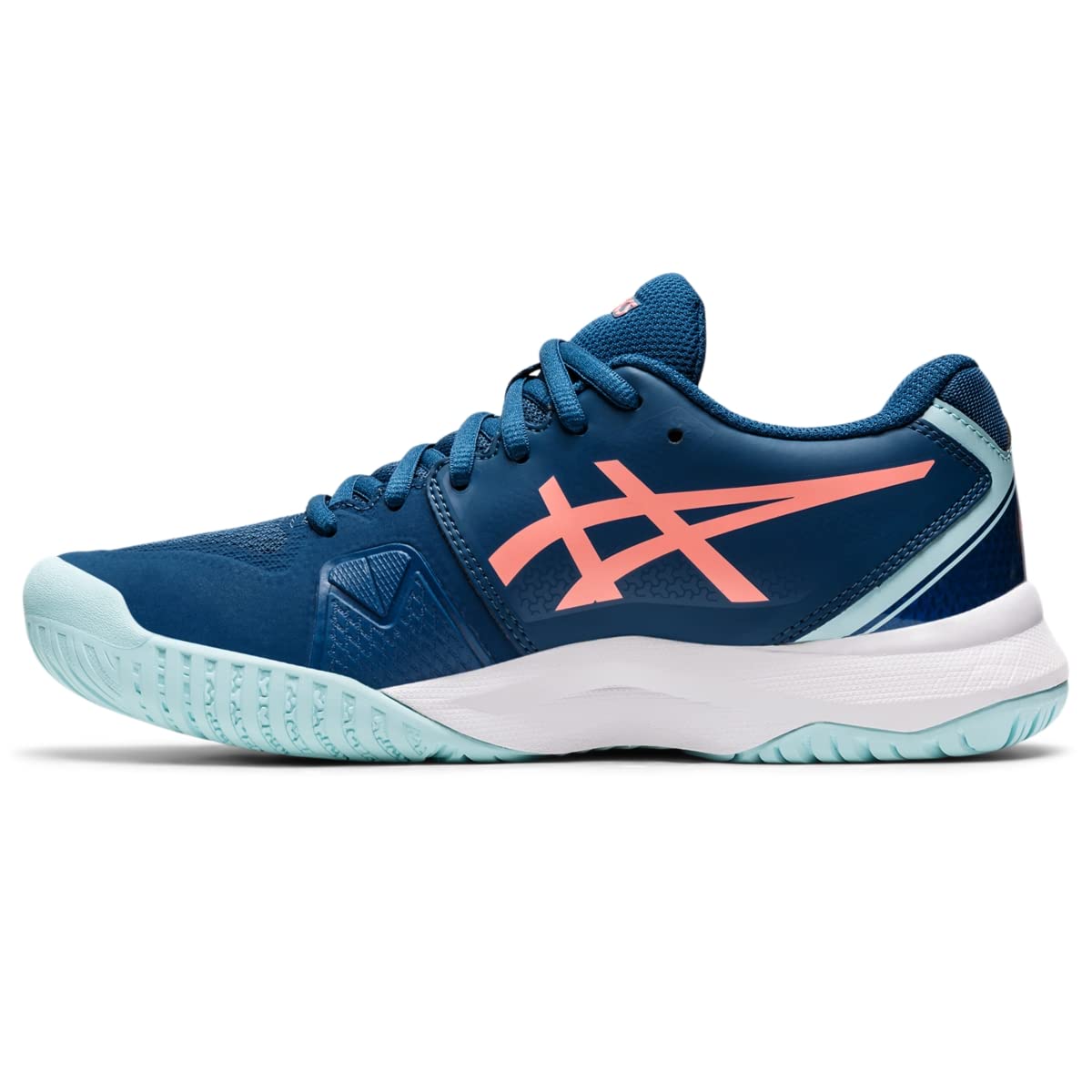 ASICS Women's GEL-CHALLENGER 13 Tennis Shoes, 10, LIGHT INDIGO/GUAVA