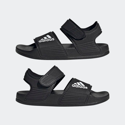 adidas unisex child Adilette Sandal, Core Black/White/Core Black, 5 Big Kid US