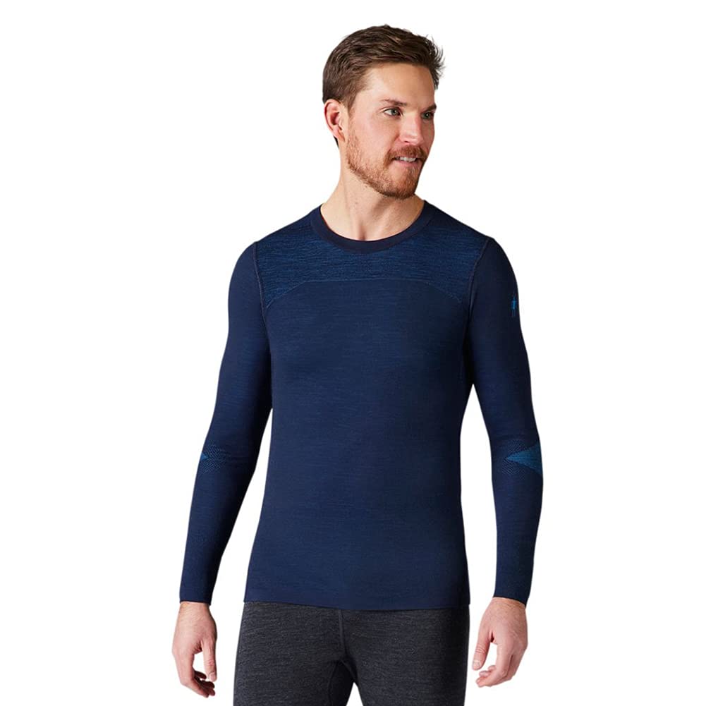 Smartwool Men's Intraknit Thermal Merino Base Layer Crew X-Large Deep Navy-neptune Blue