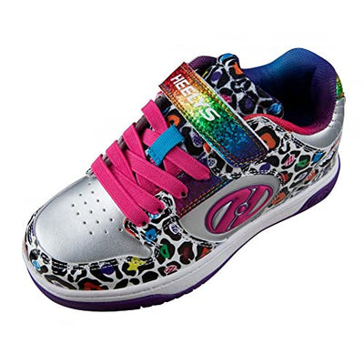 HEELYS Girl's Cosmical X2 (Little Kid/Big Kid/Adult) Silver/Purple/Rainbow 3 Little Kid M