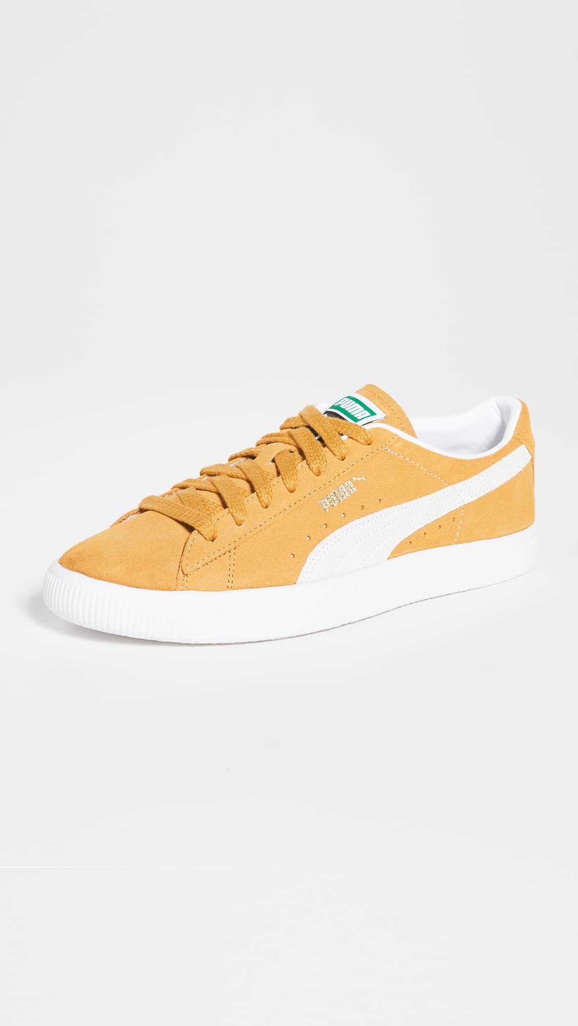 PUMA Select Men's Suede VTG Sneakers, Honey Mustard/Puma White, 10.5 Medium US