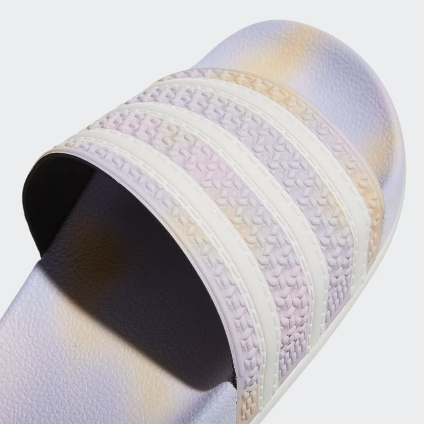 adidas Womens Adilette Slide Casual Sandals Casual - White 6 Purple