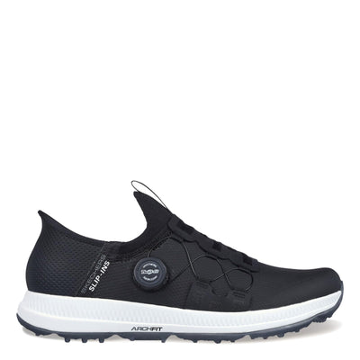 Skechers Men's Go Elite 5 Arch Fit Waterproof Slip in Golf Shoe Sneaker 10 Wide Black/White Spikeless