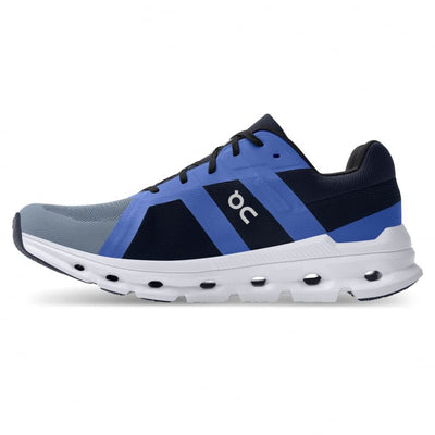 On Men's Cloudrunner Sneakers, Blue/White, Blue, 8.5 Medium US