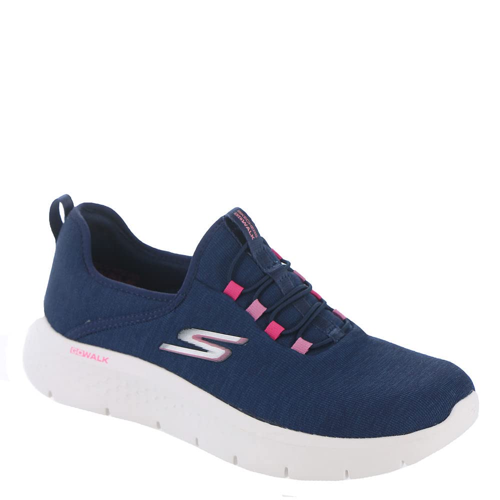 Skechers Women's GO Walk Flex-Lucy Sneaker, Navy, 9.5 Wide