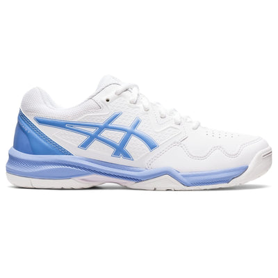 ASICS Women's GEL-DEDICATE 7 Tennis Shoes, 12, WHITE/PERIWINKLE BLUE