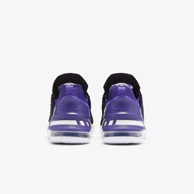 Nike Kid's Lebron 18 GS Basketball Shoes, Black/Court Purple/White/Metallic Gold, 5 Big Kid