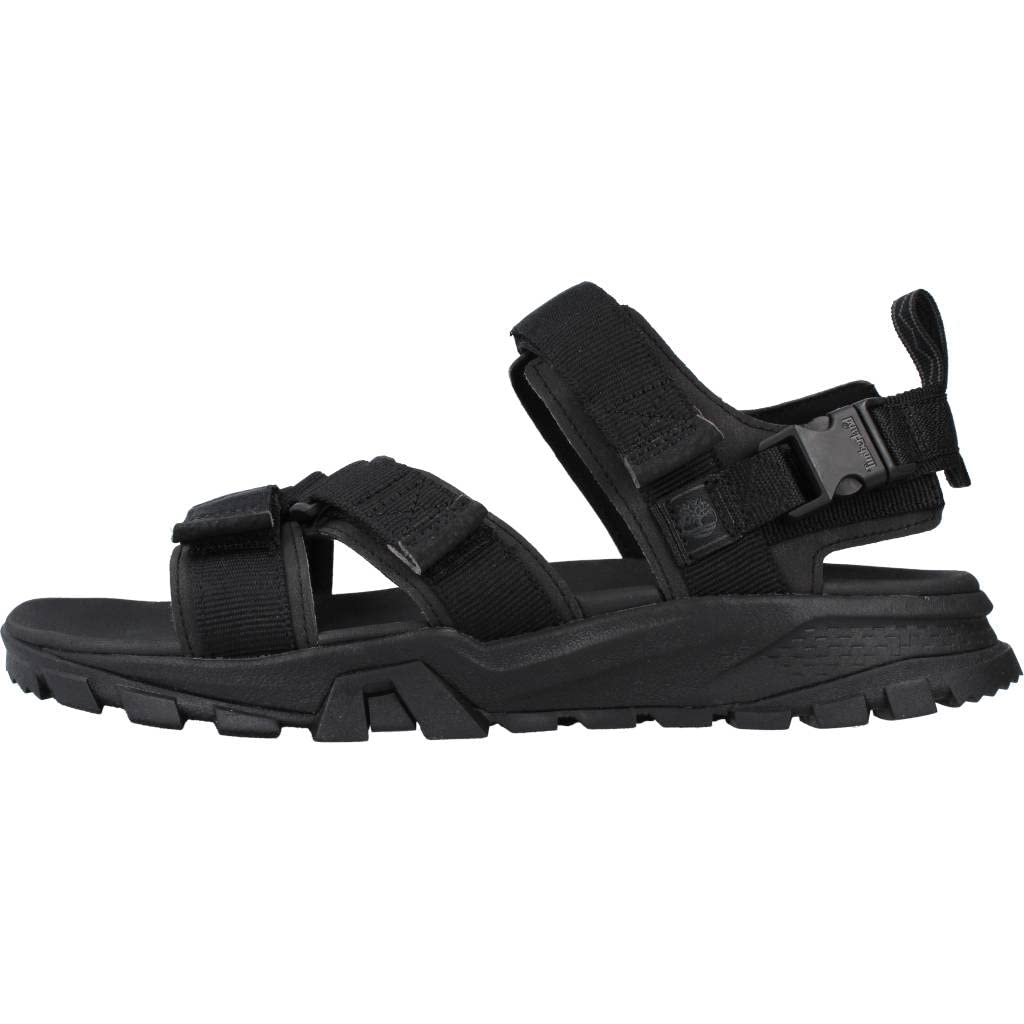 Timberland Men's Garrison Trail Webbing-Strap Sandal, Black/White, 12