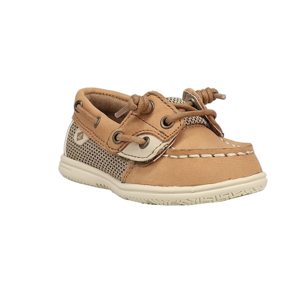 Sperry Unisex-Child Shoresider Jr Boat Shoe 10 Little Kid Linen/Oat