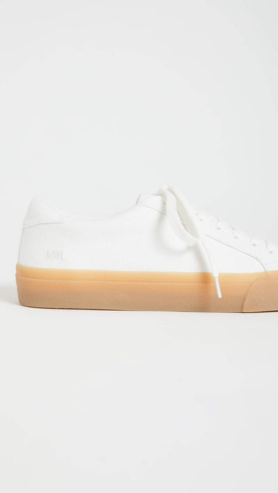 Madewell Sidewalk Low Top Sneakers Pale Parchment Canvas 5.5 M