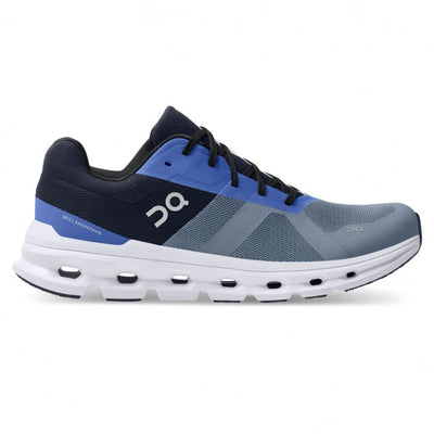 On Men's Cloudrunner Sneakers, Blue/White, Blue, 8.5 Medium US