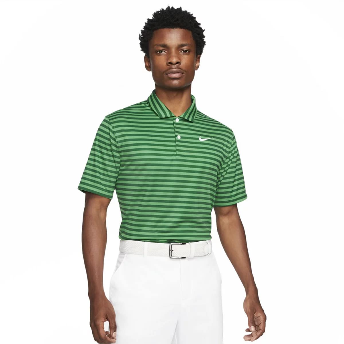 Nike Men's Striped Dri-Fit Golf Polo (as1, Alpha, x_l, Regular, Regular, Classic Green, X-Large)