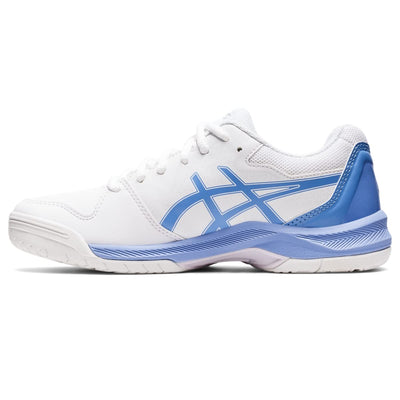 ASICS Women's GEL-DEDICATE 7 Tennis Shoes, 12, WHITE/PERIWINKLE BLUE