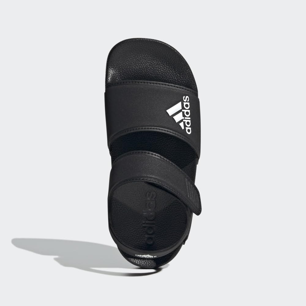 adidas unisex child Adilette Sandal, Core Black/White/Core Black, 5 Big Kid US