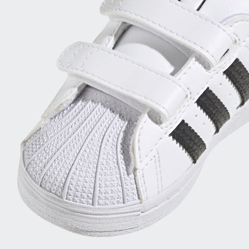 adidas Superstar Shoes Kids' 7 Toddler Cloud White/Core Black/Blue