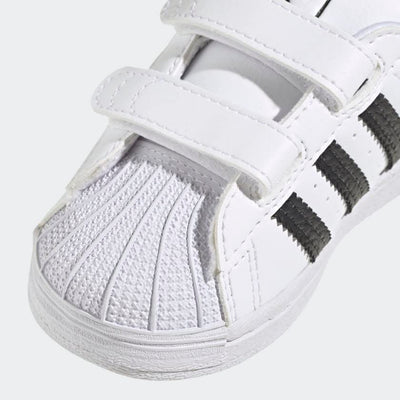 adidas Superstar Shoes Kids' 7 Toddler Cloud White/Core Black/Blue