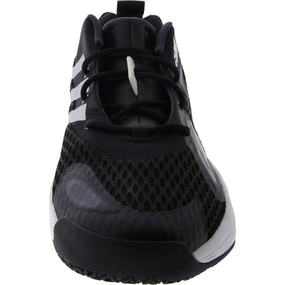 adidas Mens Exhibit A Lace-Up Fitness Basketball Shoes Black 12.5 Medium (D)