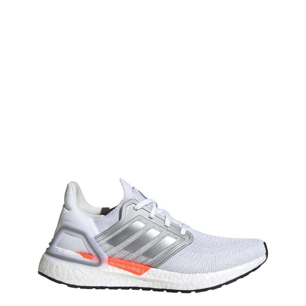 adidas Women's Ultraboost 20 Sb Running Shoe 6.5 White/Silver Metallic/Fresh Candy