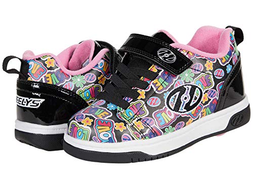 HEELYS Girl's Dual Up x2 (Little Kid/Big Kid) Black/Light Pink 13 Little Kid M