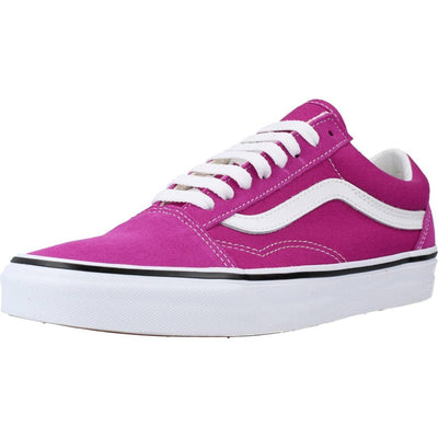 Vans Men's Old Skool Sneaker, Fuchsia Red/True White, Size 5