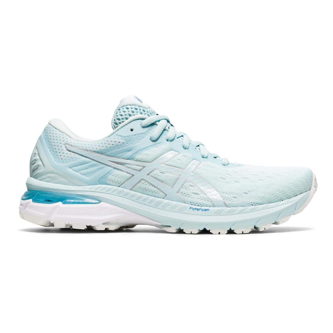 ASICS Women's GT-2000 9, Aqua/Silver, 6.5 Medium