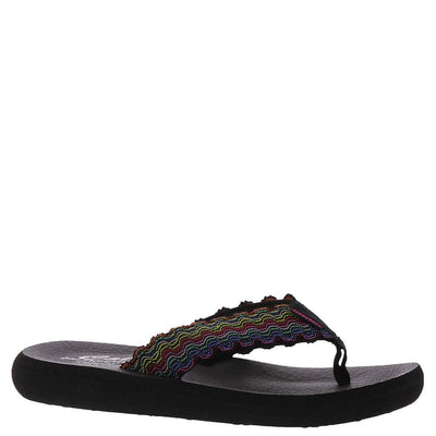 Skechers Cali Asana119277 Flip Flop Womens Sandal 7 BM US BlackMulti