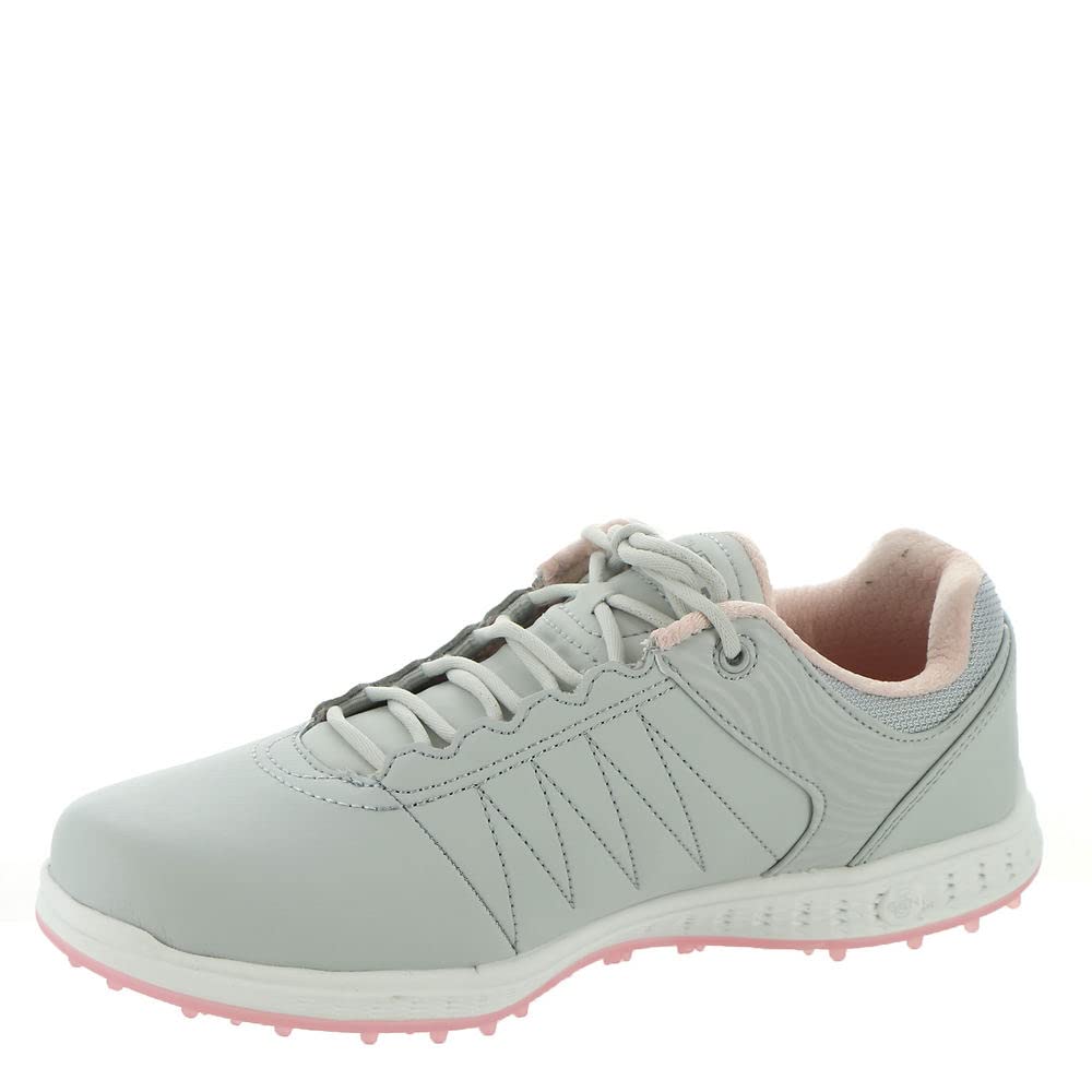 Skechers Women's Go Pivot Spikeless Golf Shoe Sneaker 8.5 Light Gray/Pink