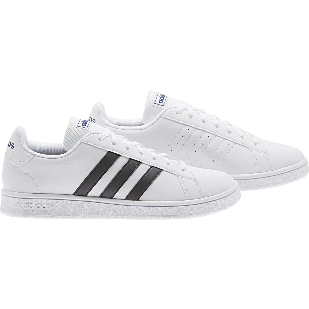 adidas Men's Grand Court Sneaker, Ftwr White-core Black-dark Blue, 5.5