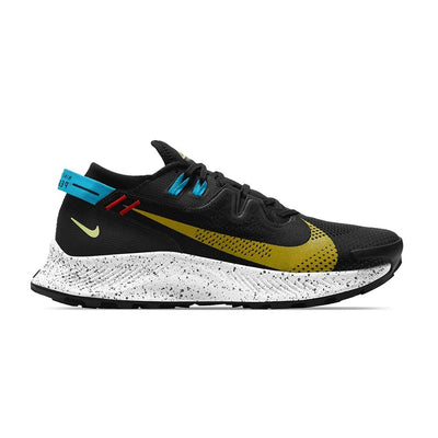 Nike Men's Pegasus Trail 2 Running Shoe, Black/Dark Sulfur-off Noir-chile Red, 7.5