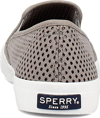 Sperry Seaside Perf Leather Grey 7.5 M (B)