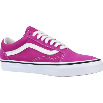 Vans Men's Old Skool Sneaker, Fuchsia Red/True White, Size 5