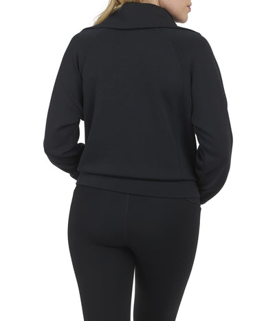 SPANX AirEssentials 1/2 Zip Very Black SM